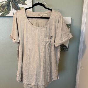 Wonderly Light Beige Short Sleeve Tee